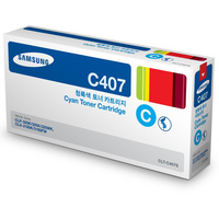 SAMSUNG TONER CARTRIDGE CLT-C407S Cyan