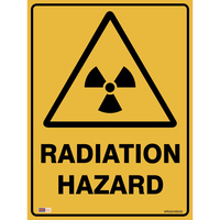 SAFETY SIGNAGE - WARNING Radiation Hazard 450mmx600mm Metal