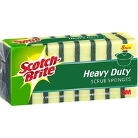 SCOTCH BRITE SPONGE Heavy Duty Foam Scrub Pack of 8